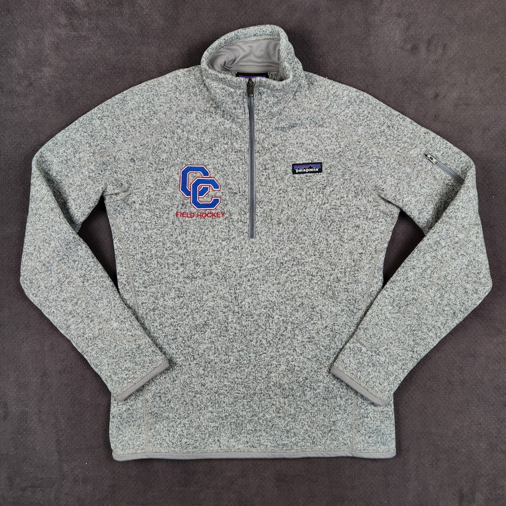 Colorado College Field Hockey Patagonia Better Sweater 1/4 Zip Women Medium Gray